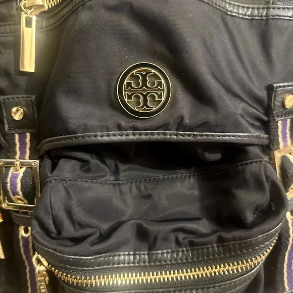 Tory Burch Nylon Backpack – Black & Gold – Authentic - Picture 3 of 16
